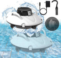 Robot Nettoyeur de Piscine Automatique sans Fil pour Piscines Enterr¨¦es, Jusqu'¨¤ 50 Pieds, avec Boucle S¨¦curis¨¦e et Roues Multifonctions