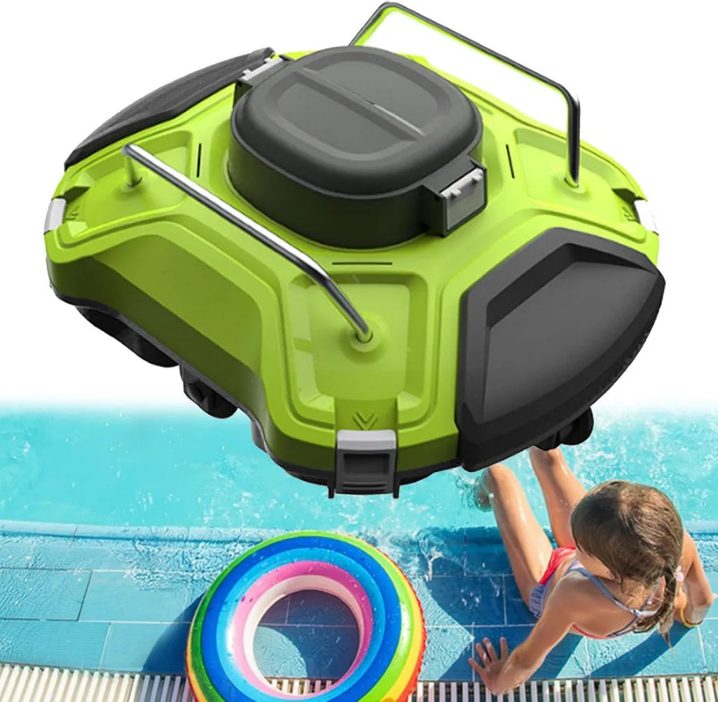 Robot de Nettoyage de Piscine Sans Fil, Aspirateur Automatique, 90 Min d'Autonomie, Stationnement Automatique, L¨¦ger et ¨¦tanche, Nettoyeur Intelligent Grimpant