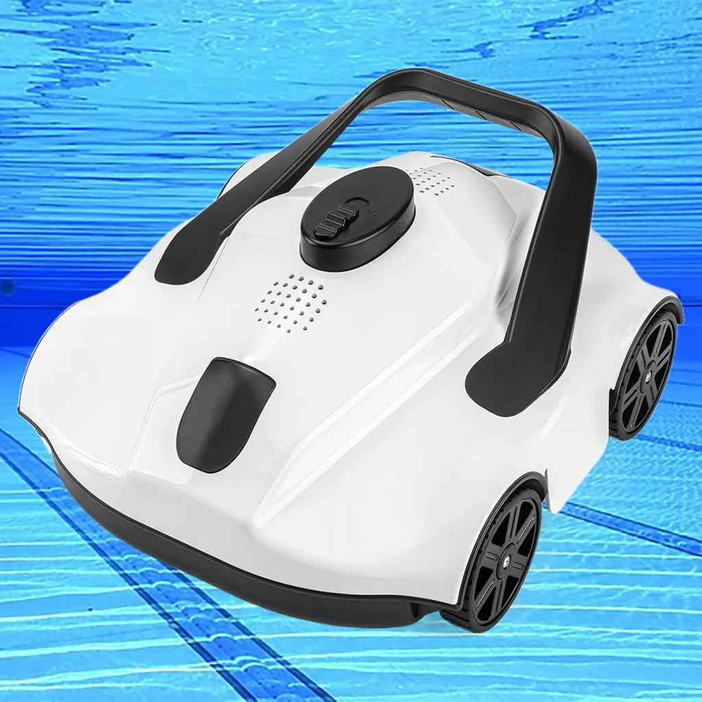Robot Piscine Automatique sans Fil avec Double Moteur, Aspiration Puissante et Fonction de Stationnement