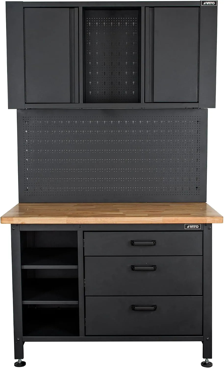 Armoire ¨¤ outils ¨C montage mural, en bois, avec rangement, avec tiroirs, 3 tiroirs, 500kg, pour l'atelier et le bricolage