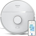 Aspirateur Robot Philips S¨¦rie 2000 - Aspiration et Lavage 2-en-1, Station de Charge, Mode Boost pour Tapis, Navigation LDS, Application Homerun, 2700 Pa, Autonomie 130 Min, Blanc