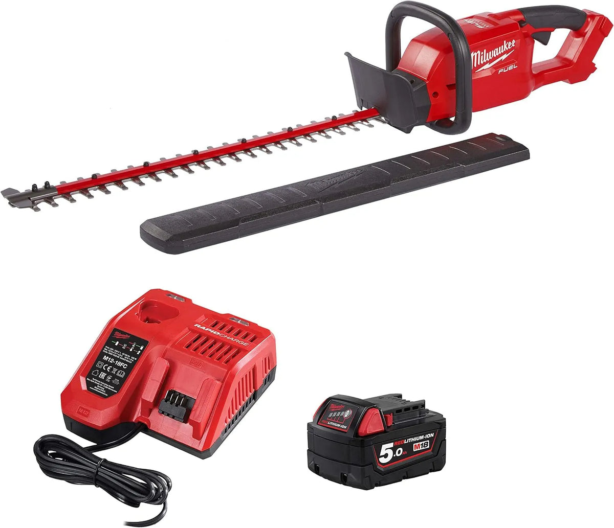 Milwaukee Fuel M18 CHT-0 Taille-haie pour r¨¦aliser des coupes nettes sur haies et arbustes sans fil + 1 batterie 5 ¨C 5,0 Ah