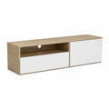 Meuble TV en bois et Blanc 150 cm