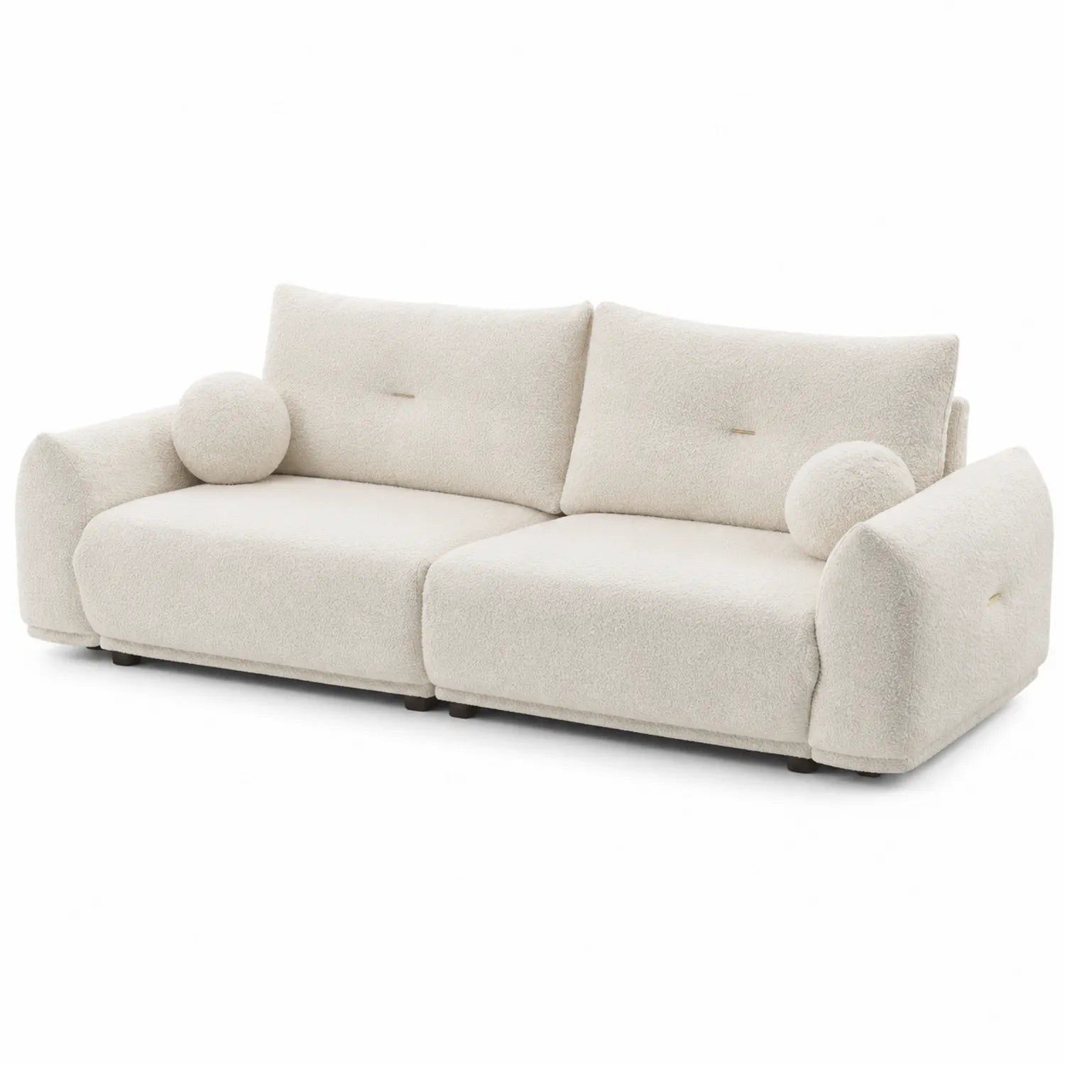 Canapé 3 places en tissu bouclette Beige