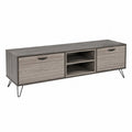 Meuble TV en bois avec portes et étagères 150x40x50cm