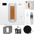 Robot lave-vitres ¨¦lectrique 3000Pa avec t¨¦l¨¦commande et application, pulv¨¦risation d'eau, 5 accessoires, planification intelligente