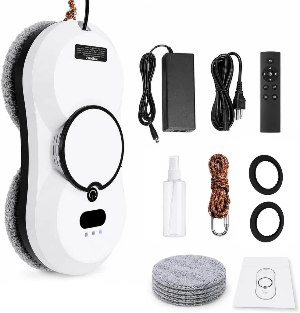 Robot lave-vitre automatique avec t¨¦l¨¦commande et 10 chiffons microfibres