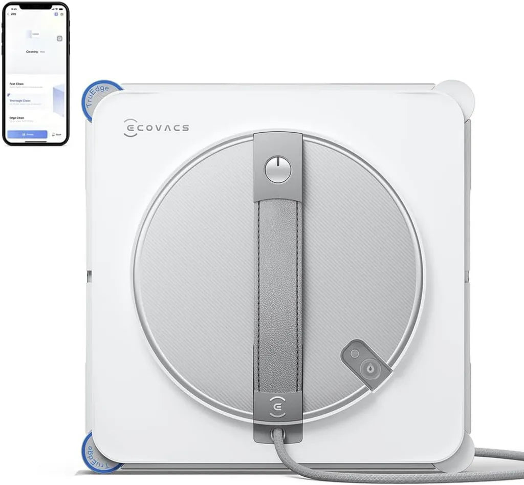 ECOVACS WINBOT W2S - Robot Laveur de Vitres avec Technologie TruEdge et Syst¨¨me de S¨¦curit¨¦ Avanc¨¦e