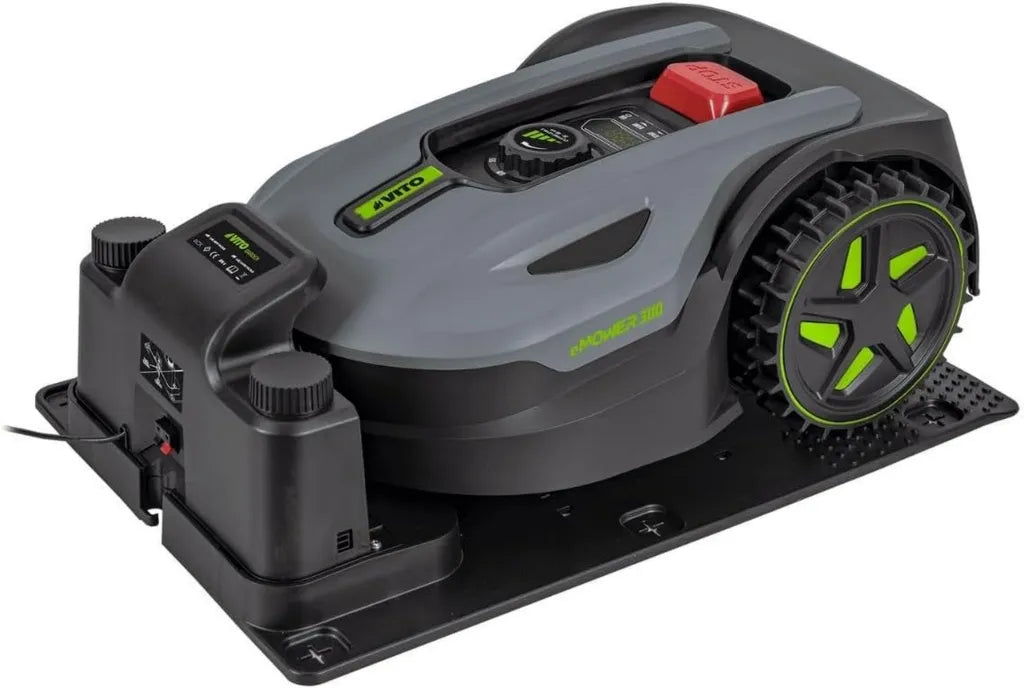 Tondeuse Robot VITO EMOWER300, 300 m2, Moteur Brushless, Silencieux 55 dB, Application iOS/Android, IPX5