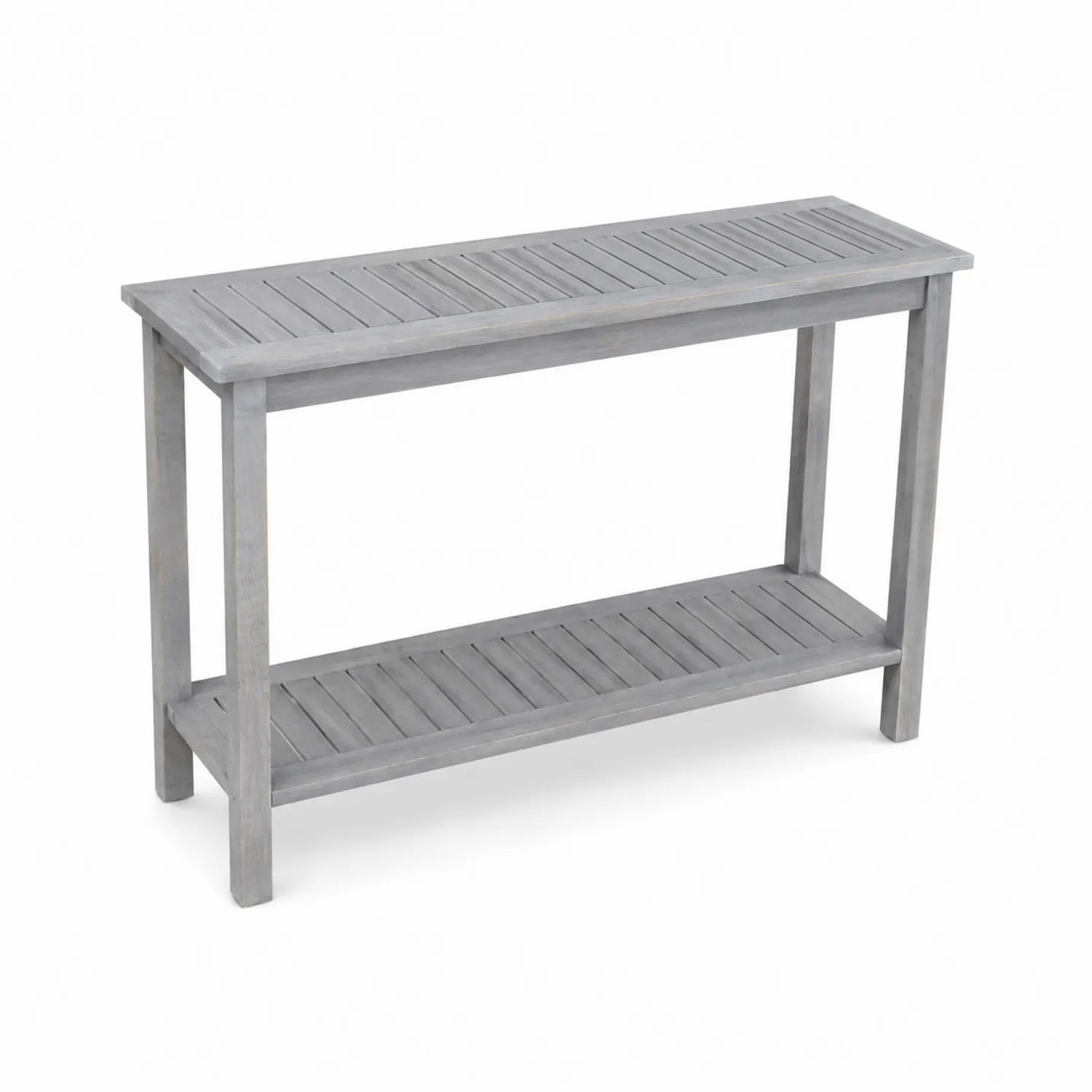 Console en bois d'acacia gris 120x30x75 cm