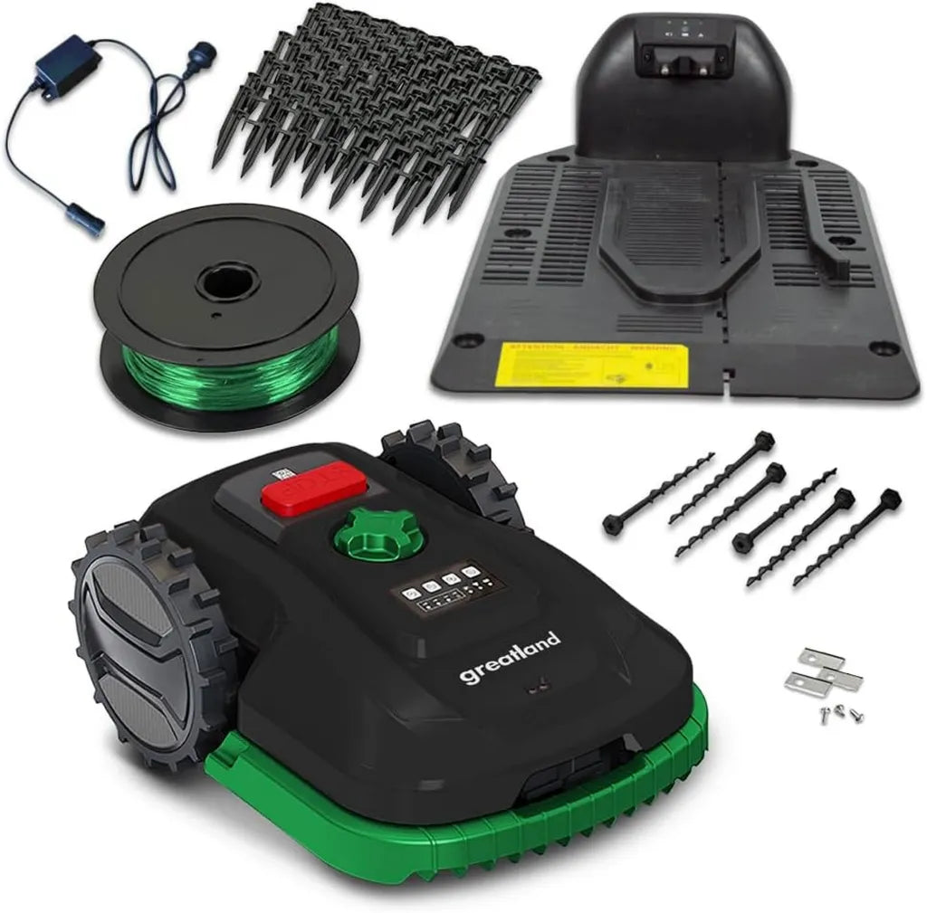 Tondeuse Robotis¨¦e 20V avec Cable P¨¦rim¨¦trique - Surface de 900©O - Coupe de 18cm