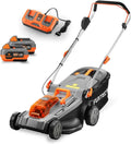 FUXTEC Tondeuse ¨¤ Gazon sans Fil 40V avec Batteries et Chargeur, Largeur 37 cm, Hauteur Ajustable
