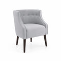 Fauteuil en bois et polyester gris