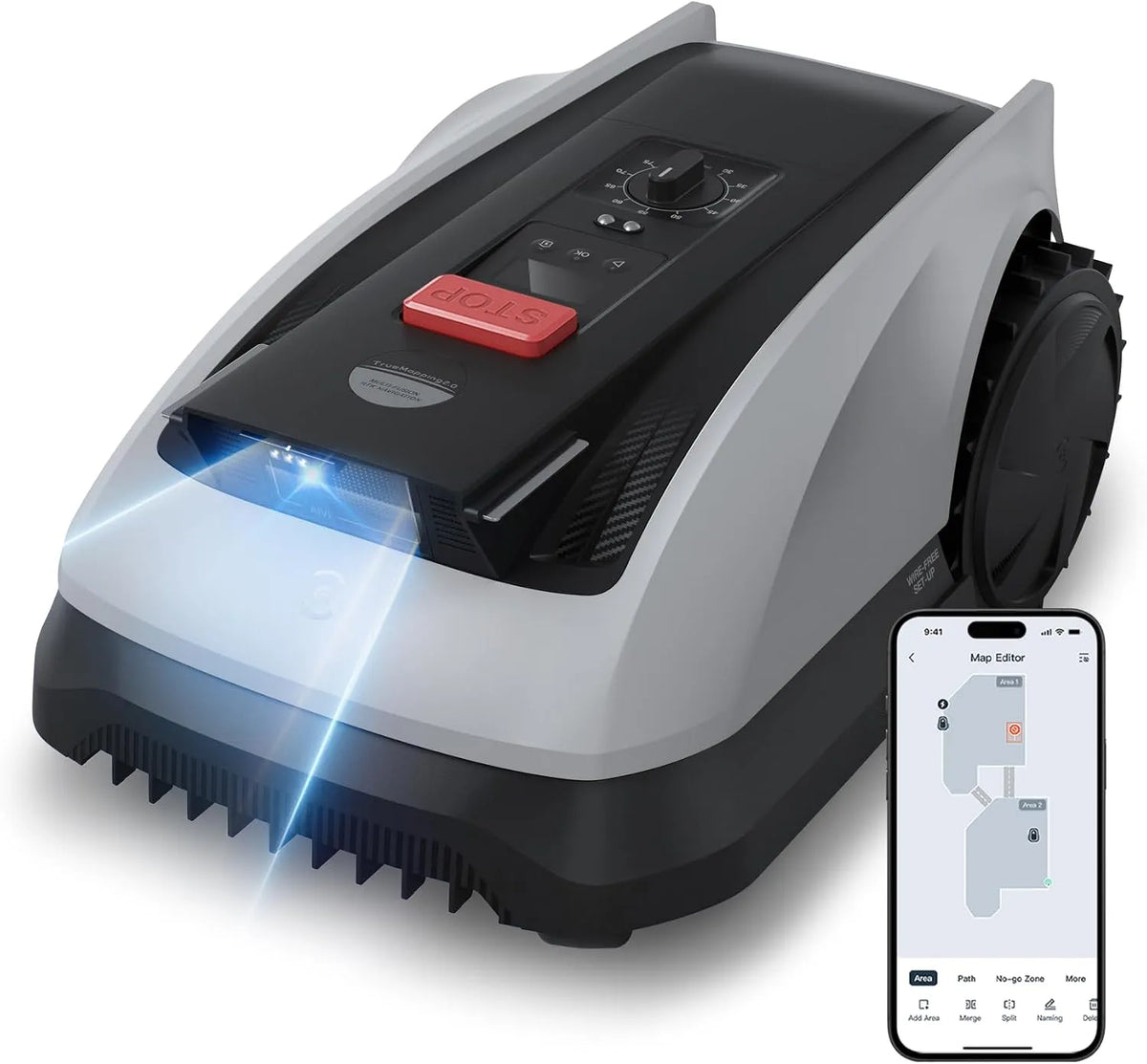 Tondeuse ¨¤ gazon, O600, sans fil, commande via application, ECOVACS O600