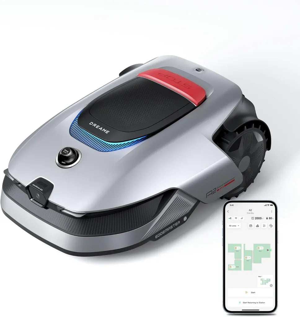 Tondeuse Robot DREAME A2 3000 sans Fil avec LiDAR 3D et Cam¨¦ra IA, Couverture 3000 m2, ¨¦vitement d'Obstacles Avanc¨¦, Syst¨¨me EdgeMaster, Silencieuse, Performance sur Pente jusqu'¨¤ 26,5¡ã