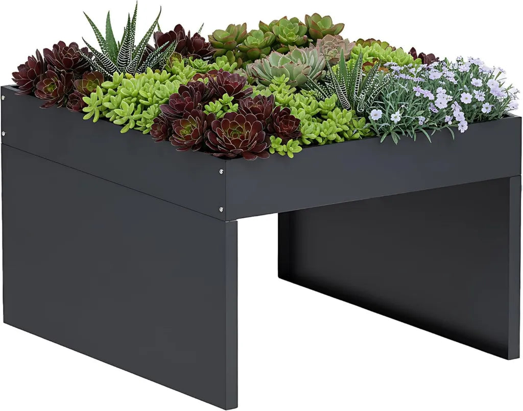 Abri de Jardin pour Tondeuse Robotis¨¦e en M¨¦tal R¨¦sistant - Protection UV et Vent, Anthracite, 70x60x42,2 cm