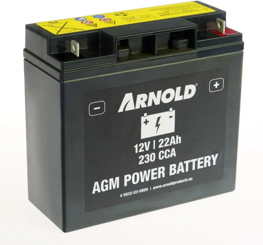 Batterie de D¨¦marrage 12V 22Ah pour Tracteur Tondeuse - Arnold AGM AZ109