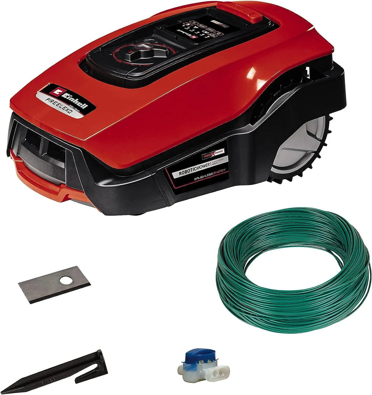 Einhell Tondeuse ¨¤ gazon ¨C FREELEXO, connexion Bluetooth, 450 m, 18 V, pour le travail du m¨¦tal