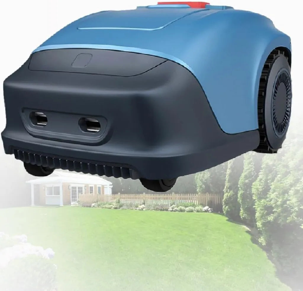 Robot tondeuse intelligente avec charge automatique, capteur de pluie et installation facile pour pelouses petites et moyennes