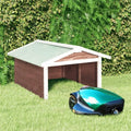 Abri pour Robot Tondeuse en Bois de Sapin 72x87x50 cm, R¨¦sistant aux Intemp¨¦ries