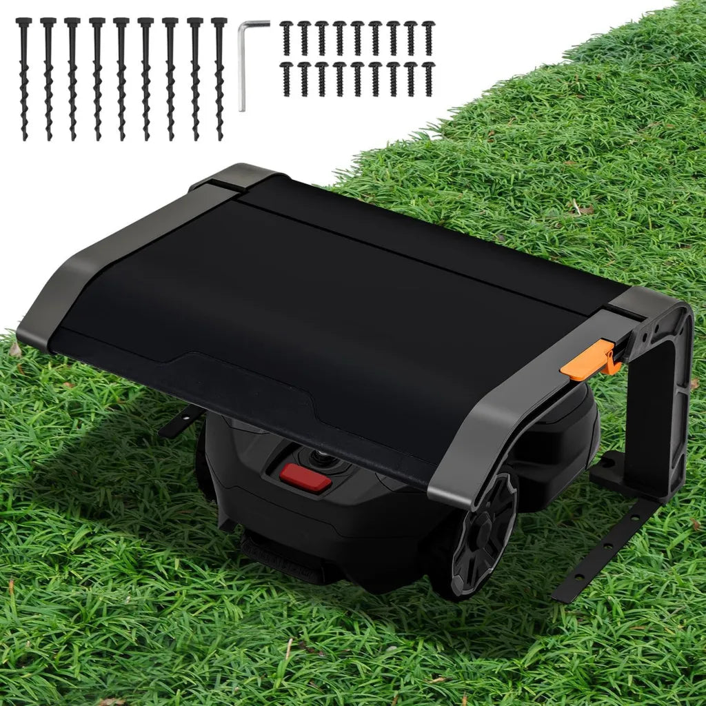 Abri pour Tondeuse Robot avec Toit et Protection Intemp¨¦ries, 72x56x36 cm