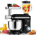 Robot Culinaire Multifonction 3 en 1 Homlee, 2000W, Mixeur 1.5L, Hachoir ¨¤ Viande, Ensemble L¨¦gumes, Accessoires Saucisses, Bol 5.5L avec Fouet, Crochet et Batteur