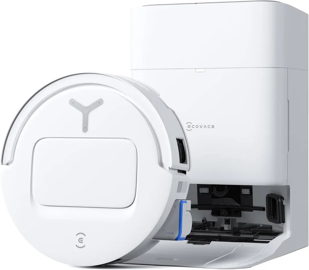 Robot Aspirateur Laveur ECOVACS T80 Omni, 18000 Pa, Nettoyage OZMO Roller, ZeroTangle 3.0, Lavage ¨¤ Chaud 40-75 ¡æ, S¨¦chage Air Chaud, Blanc