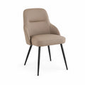 Chaise en cuir synthétique avec pieds en métal