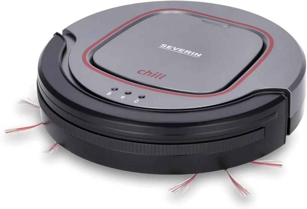 Aspirateur Robot Ultra Silencieux SEVERIN, 90 min d'Autonomie, Id¨¦al pour Sols Durs et Moquettes, Capteurs Anti-Collision, Noir, Mod¨¨le RB 7025