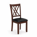 Chaise en bois et cuir synthétique noir