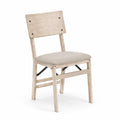Chaise en bois avec assise rembourrée beige