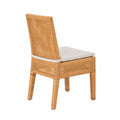 Chaise en rotin avec coussin en polyester blanc 45x50x85cm