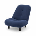 Fauteuil Lounge en Tissu Bleu 65x85x80cm