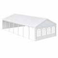 Tente de réception extérieure 6x12m en PVC blanc avec structure en acier