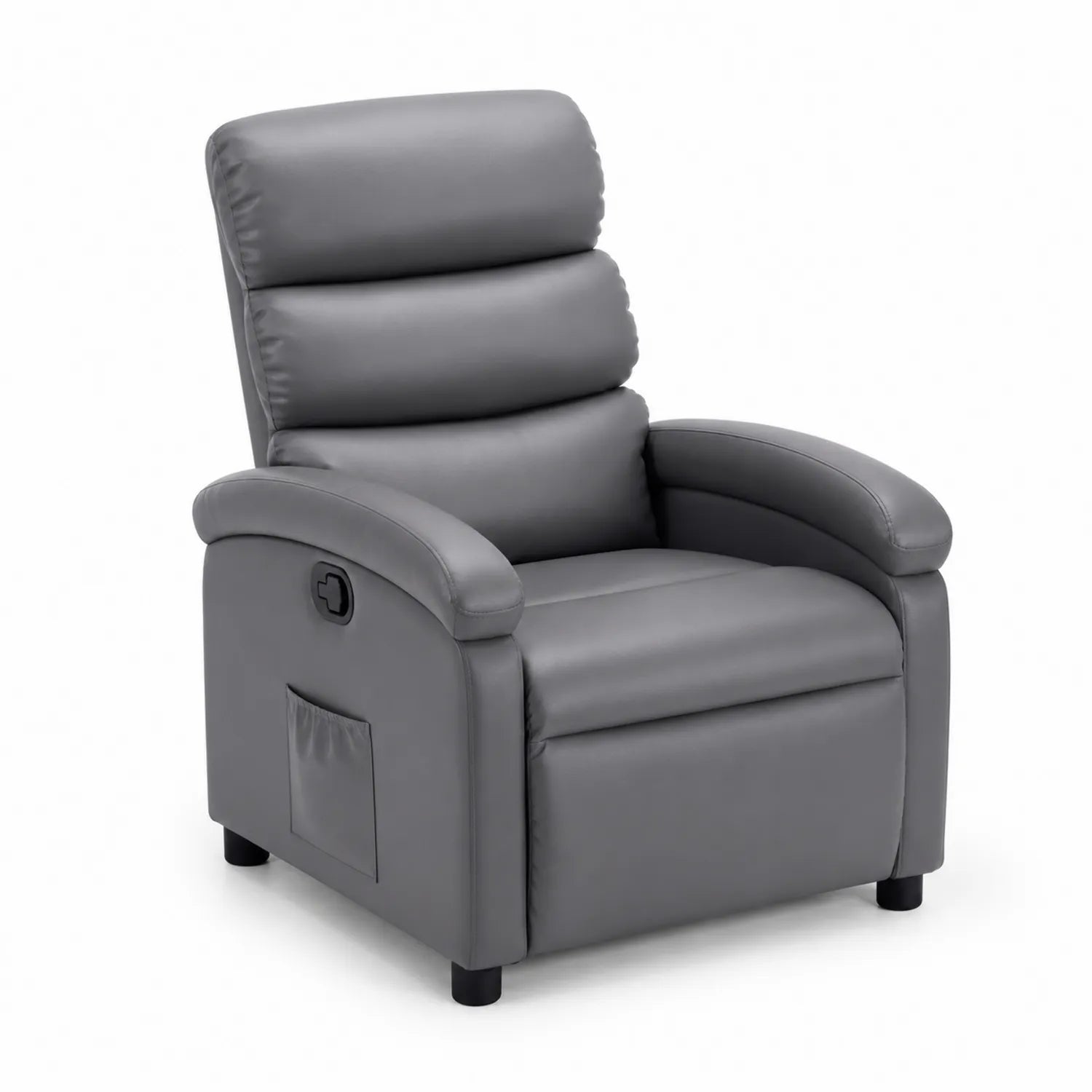 Fauteuil inclinable en similicuir Gris