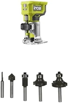 Ryobi RAKRBS5 Affleureuse ¨¤ bois 18V: en velours c?tel¨¦, en bois, 6 mm, 38 mm, pour le travail du bois