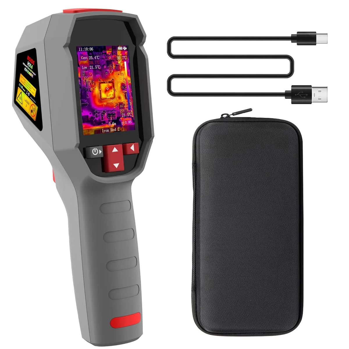 Cam¨¦ra thermique ¨C HX4, avec cam¨¦ra, format portable, 25 Hz, 20 ¡ãC, 550 ¡ãC, BSIDE HX4