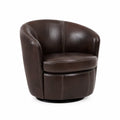 Fauteuil pivotant en similicuir Marron