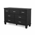 Commode 7 tiroirs en bois Noir