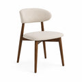 Chaise en bois et tissu beige